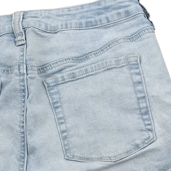 PacSun Super Stretch Shortie  Rolled Cuff Light Blue Shorts Size 28 - Picture 5 of 10
